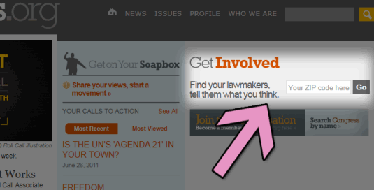 Congress.Org Get Involved Enter Zip Code Image